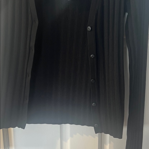 rag & bone Black Ribbed Collared Cardigan - Picture 4 of 9